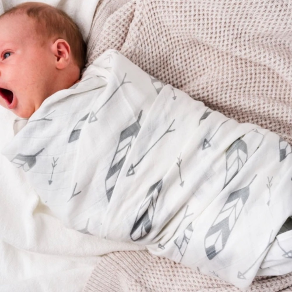 Latched Mama Arrow Feather Swaddle Blanket